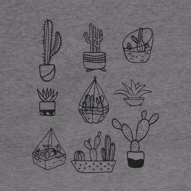 Cactus Family Ink Design by NatureMagick